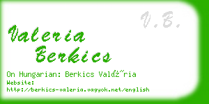 valeria berkics business card